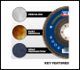 Sealey FD115MIX Assorted Grit Flap Discs Zirconium Ø115mm Ø22mm Bore - Pack of 10